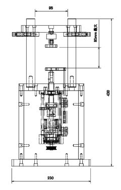 電気式疲労試験機設計骨子図 電気式疲労試験機設計骨子図